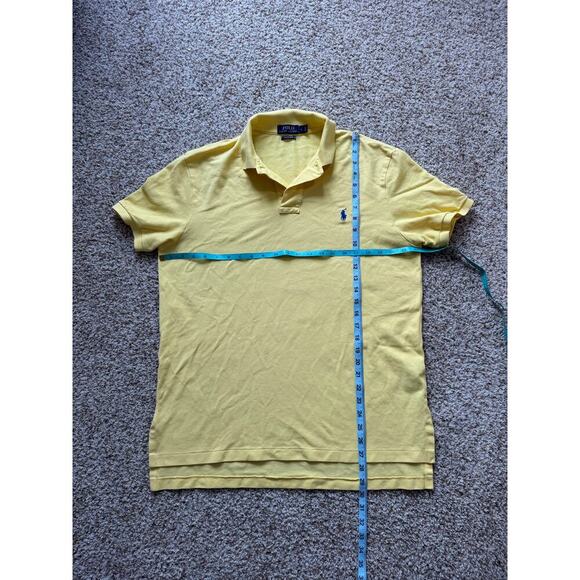 POLO by Ralph Lauren collared shirt, size Large, Yellow, short sleeved - Picture 4 of 7
